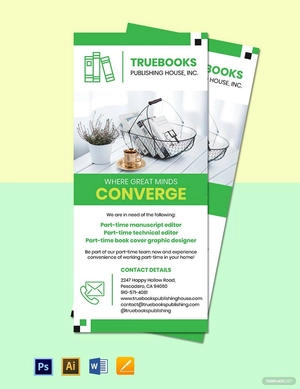 Part Time Job Work From Home Rack Card Template