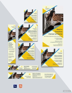 Creative Work From Home Ads Template