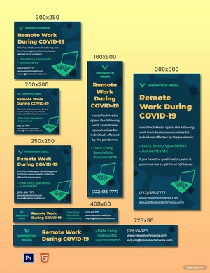 Covid-19 Work From Home Ads Template