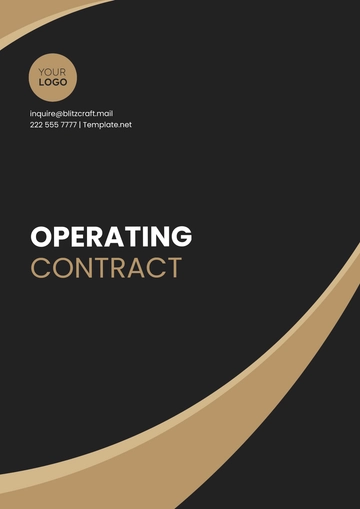 Free Professional Operating Contract Template to Edit Online