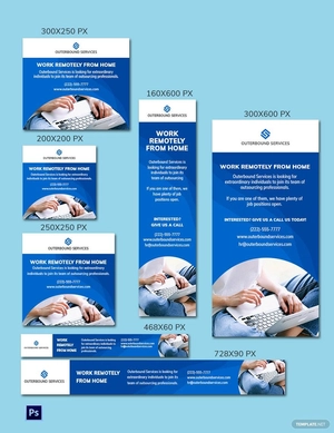 Work From Home Job Web Ads Template