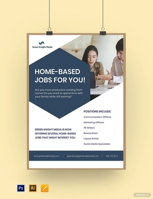 Working From Home Poster Template