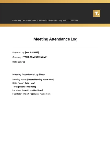 Free Meeting Attendance Log Template to Edit Online