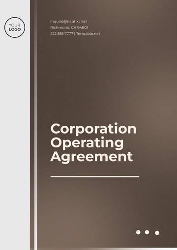 Free Delaware Corporation Operating Agreement Template to Edit Online