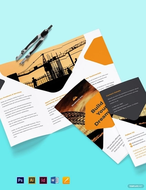 Stay Safe Work From Home Tri-Fold Brochure Template