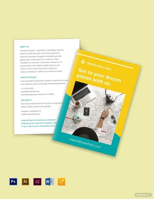 Bi-Fold Work From Home Brochure Template