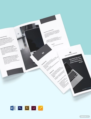 Tri-Fold Sample Work From Home Brochure Template