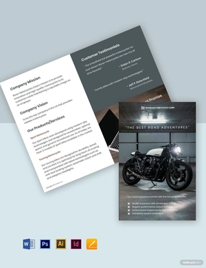 Modern Bi-Fold Work From Home Brochure Template
