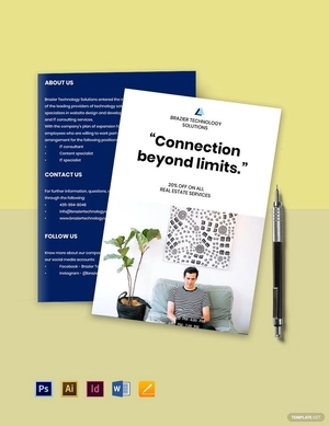 Work From Home Hiring Bi-Fold Brochure Template