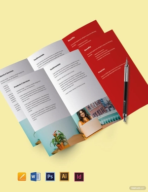 Work From Home Hiring Tri-Fold Brochure Template