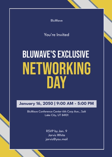 Free Business Professional Invitation Template to Edit Online
