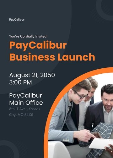 Free Business Launch Event Invitation Template to Edit Online
