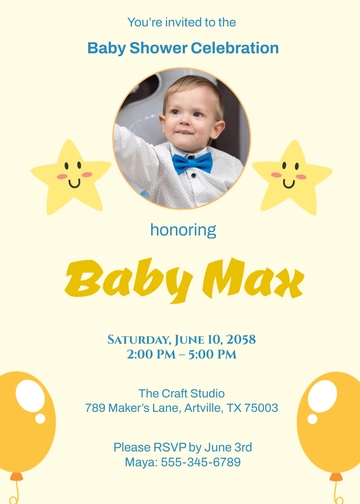 Free DIY Baby Shower Invitation Template to Edit Online