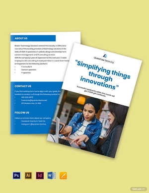Working at Home Bi-Fold Brochure Template