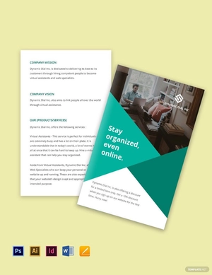 Bi-Fold Work Online From Home Brochure Template