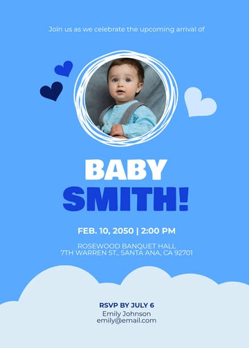 Free Custom Baby Shower Invitation Template to Edit Online
