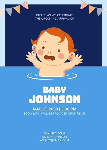 Free Virtual Baby Shower Invitation Template to Edit Online