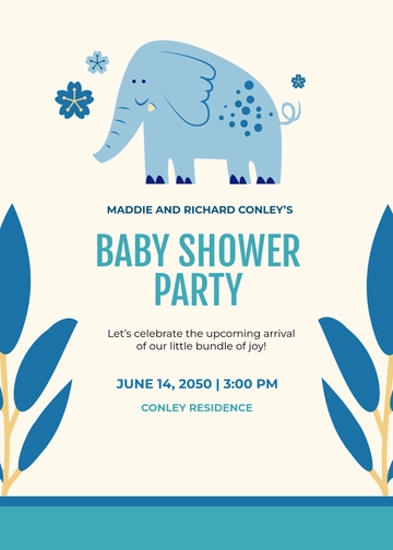 Free Modern Baby Shower Invitation Template to Edit Online