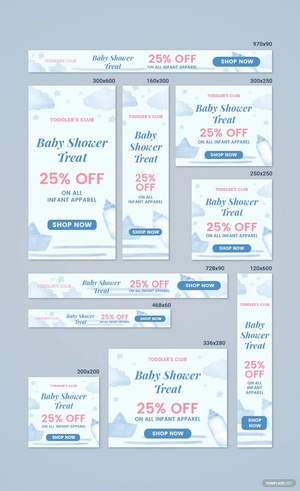 Baby Shower Banner Template
