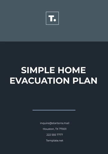 Free Simple Home Evacuation Plan Template to Edit Online