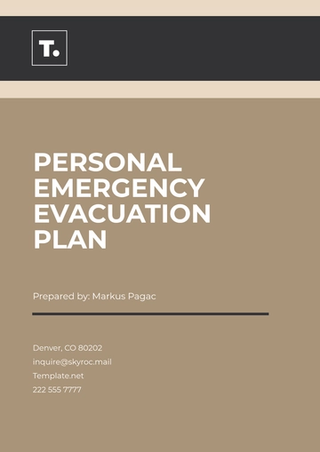 Free Personal Emergency Evacuation Plan Template to Edit Online