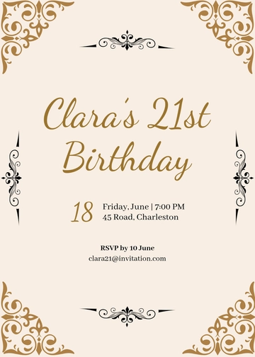 Free Elegant Vintage Invitation Template to Edit Online