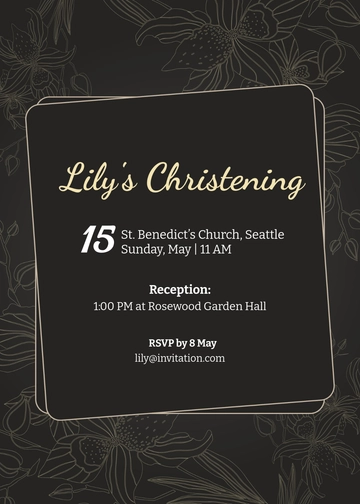 Free Floral Elegant Invitation Template to Edit Online