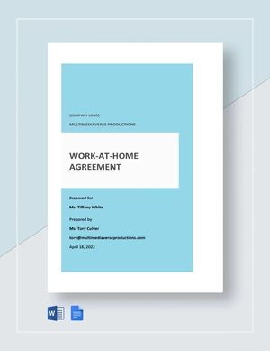Work-at-Home Agreement Template