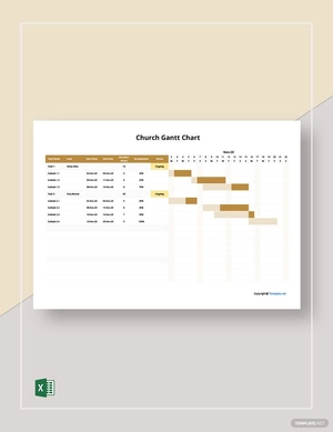 Basic Church Gantt Chart Template