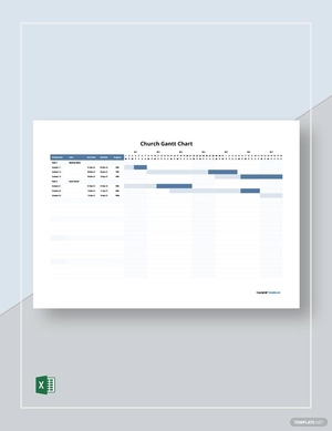 Editable Church Gantt Chart Template