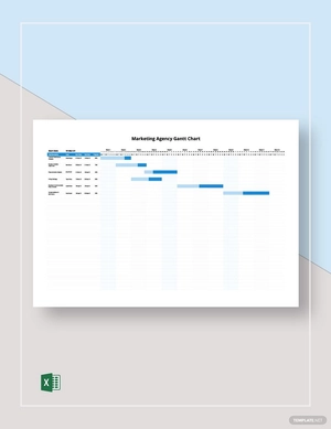 Marketing Agency Gantt Chart Template