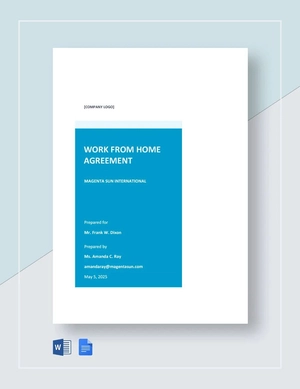 Simple Work From Home Agreement Template Simple Work From Home Agreement Template