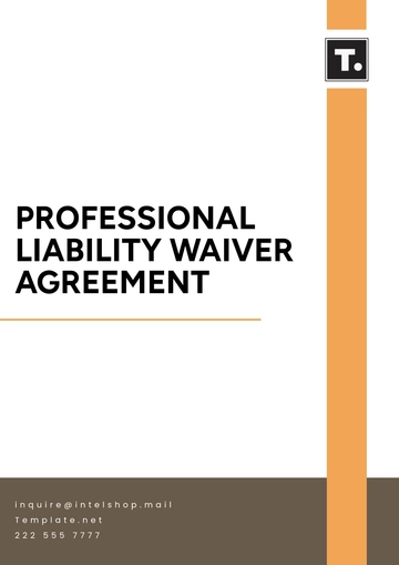 Free Professional Liability Waiver Agreement Template to Edit Online