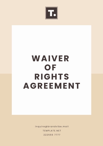Free Waiver of Rights Agreement Template to Edit Online