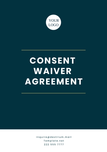 Free Consent Waiver Agreement Template to Edit Online