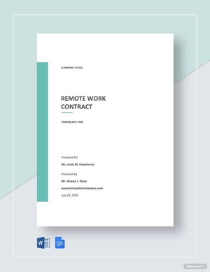 Remote Work Contract Template