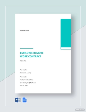Employee Remote Work Contract Template Employee Remote Work Contract Template