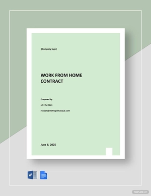 Work From Home Employment Contract Template