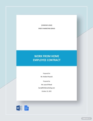 Work From Home Employee Contract Template