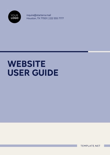 Free Website User Guide Template to Edit Online