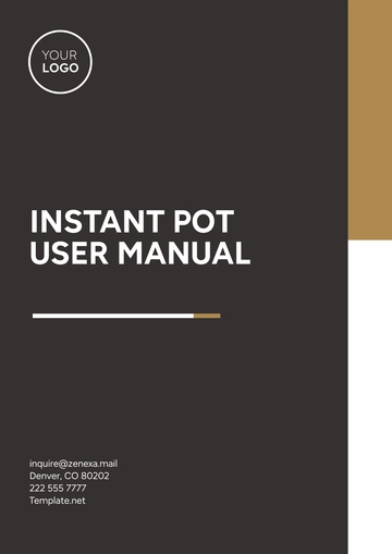 Free Instant Pot User Manual Template to Edit Online
