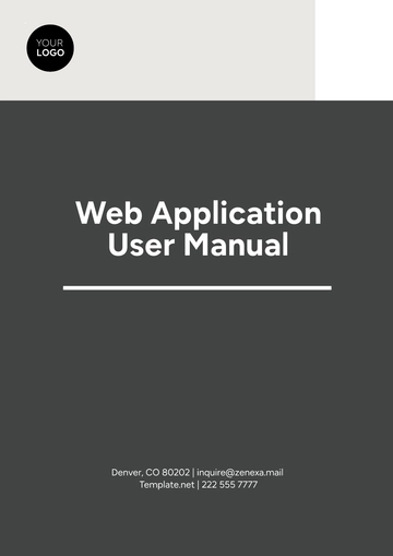 Free Web Application User Manual Template to Edit Online