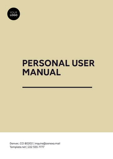 Free Personal User Manual Template to Edit Online