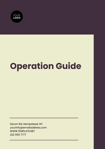 Free Operation Guide Template to Edit Online