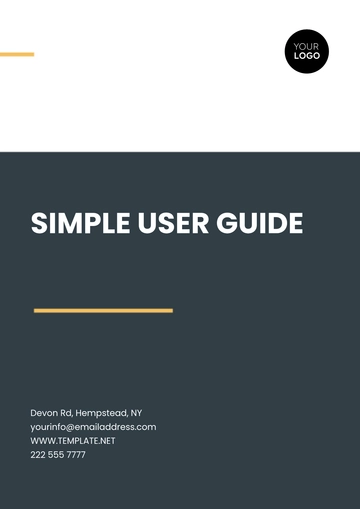 Free Simple User Guide Template to Edit Online
