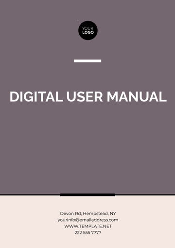 Free Digital User Manual Template to Edit Online