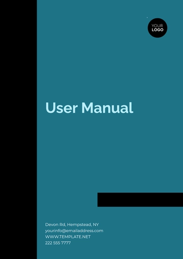 Free Printable User Manual Template to Edit Online