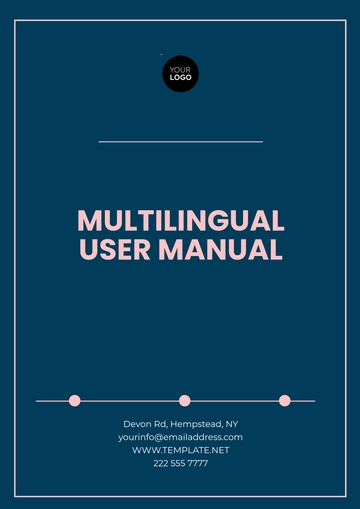 Free Multilingual User Manual Template to Edit Online