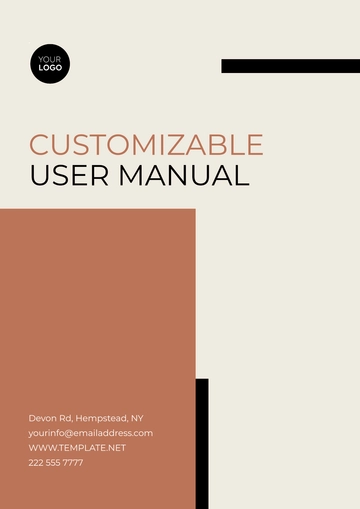 Free Customizable User Manual Layout Template to Edit Online