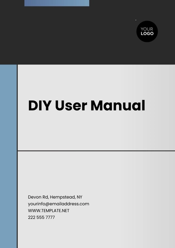 Free Blank DIY User Manual Template to Edit Online